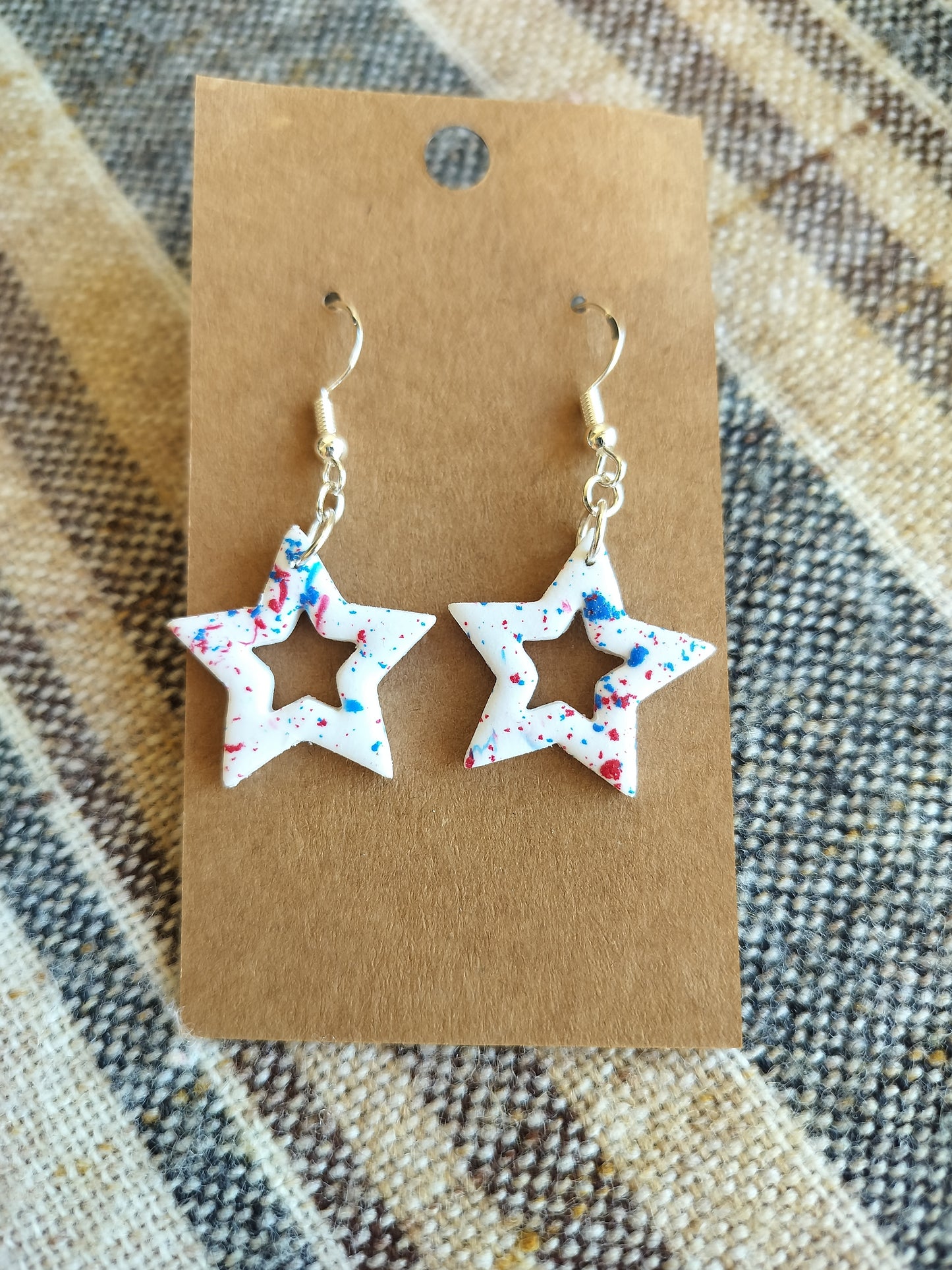 Red, White & Blue Star Dangles