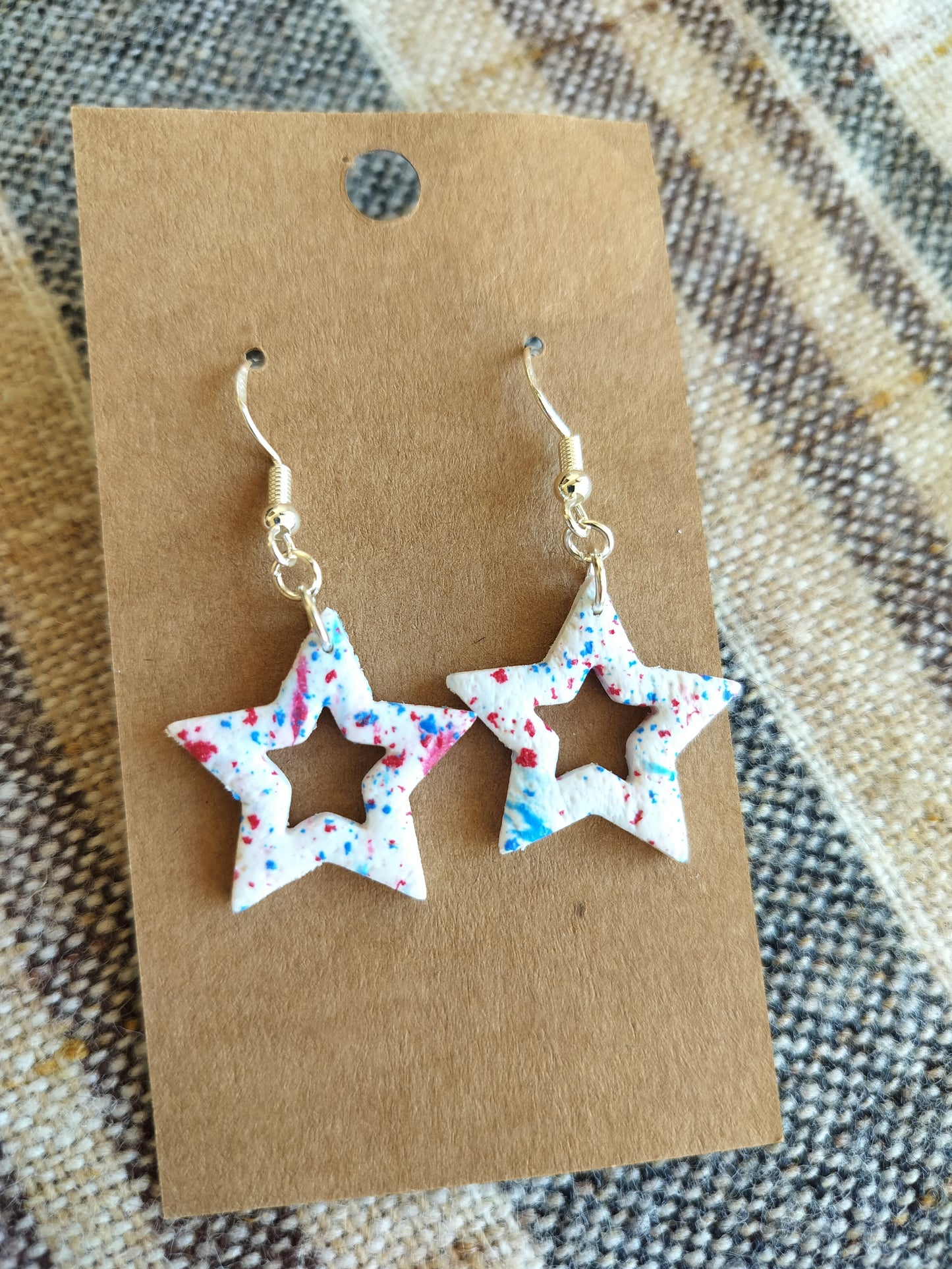 Red, White, & Blue Star Dangles