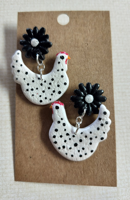 Chickens with Flower Stud