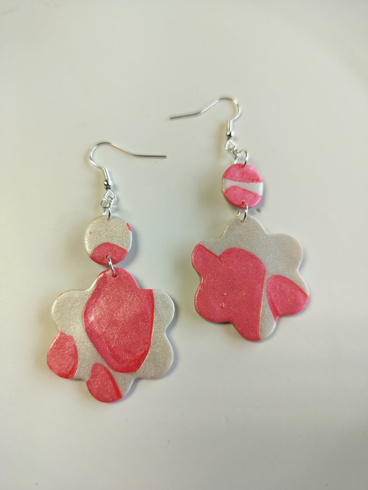 Strawberry Milk Cow Print Dangles