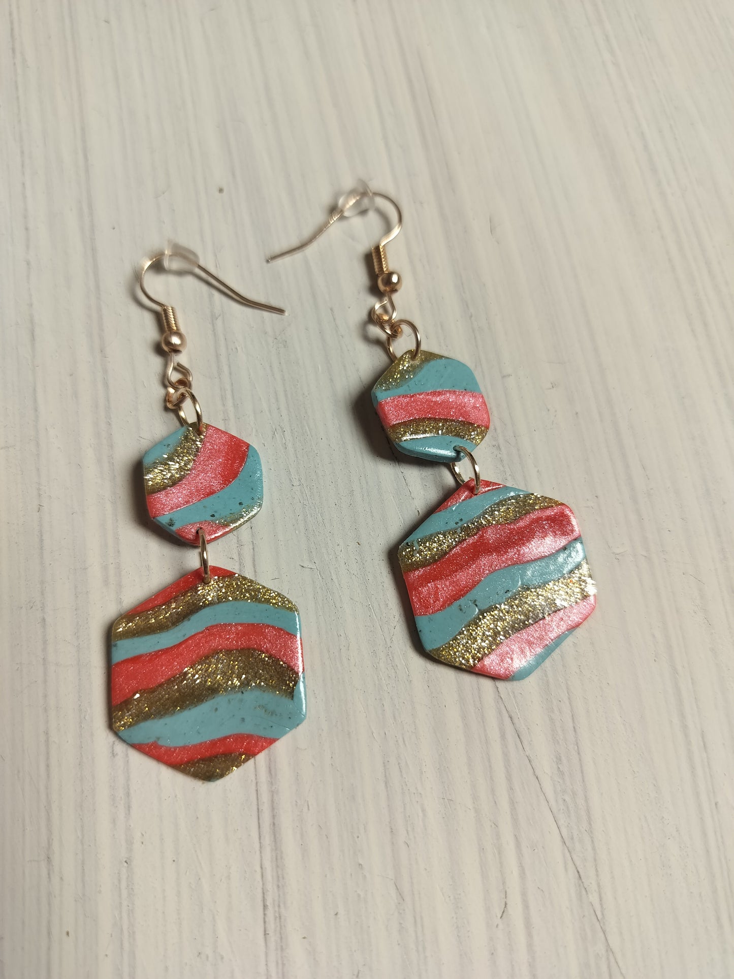 Multi-colored Striped Dangles