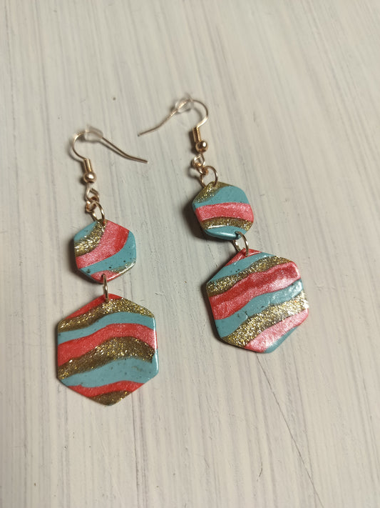 Multi-colored Striped Dangles