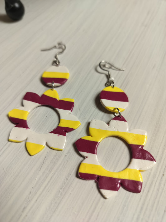 Striped Flower Dangles