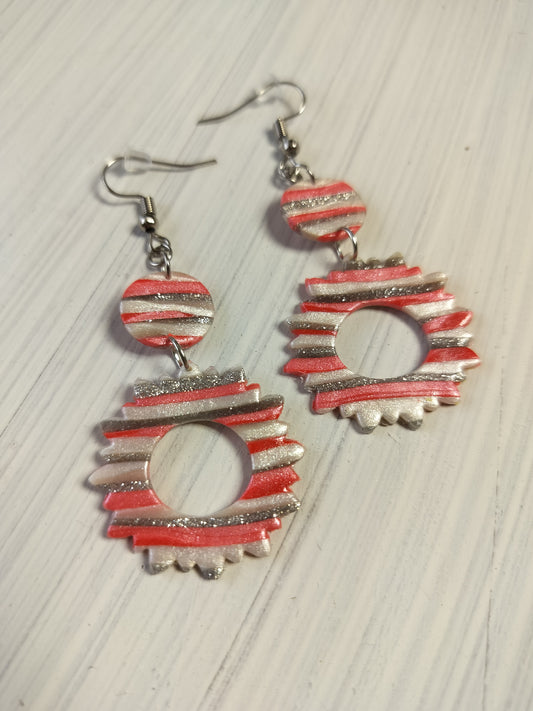 Striped Flower Dangles