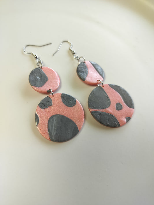 Strawberry Milk Cow Print Dangles