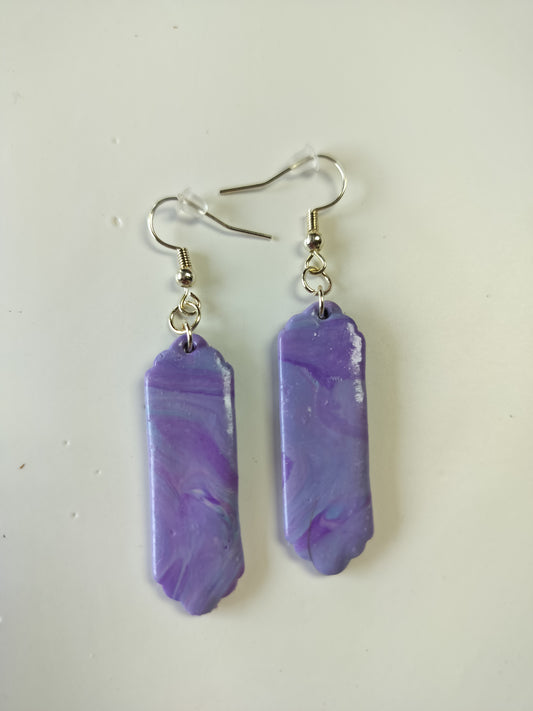 Purple Swirl Dangles