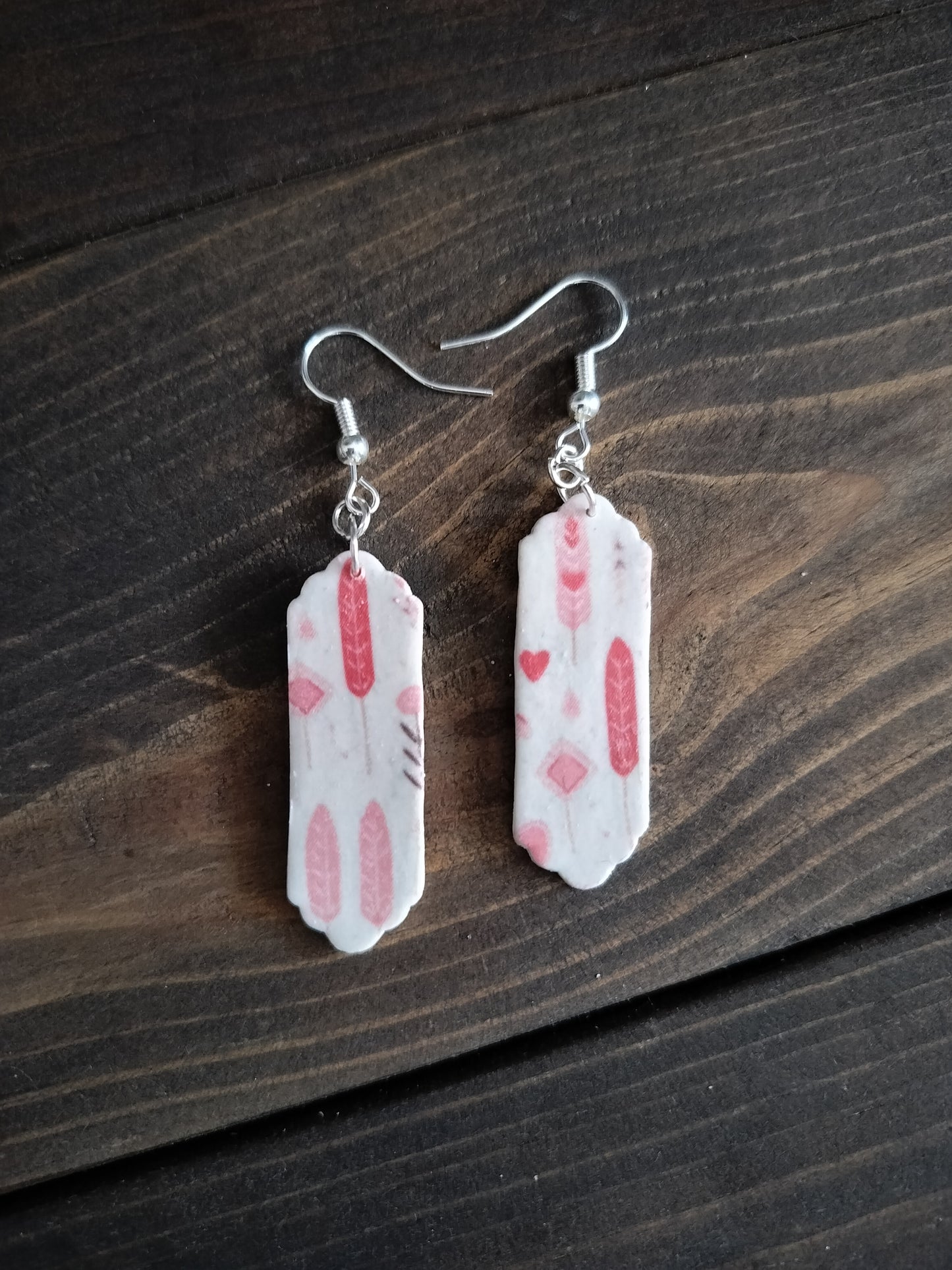 Valentines Print Design Dangles