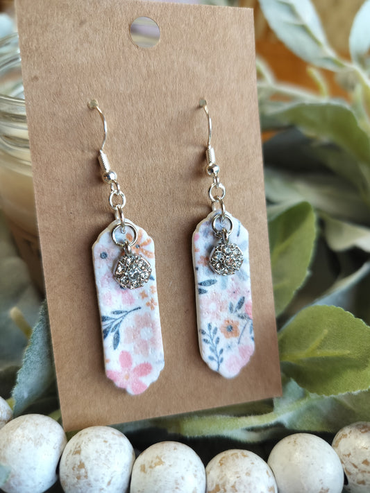Floral Print Dangles